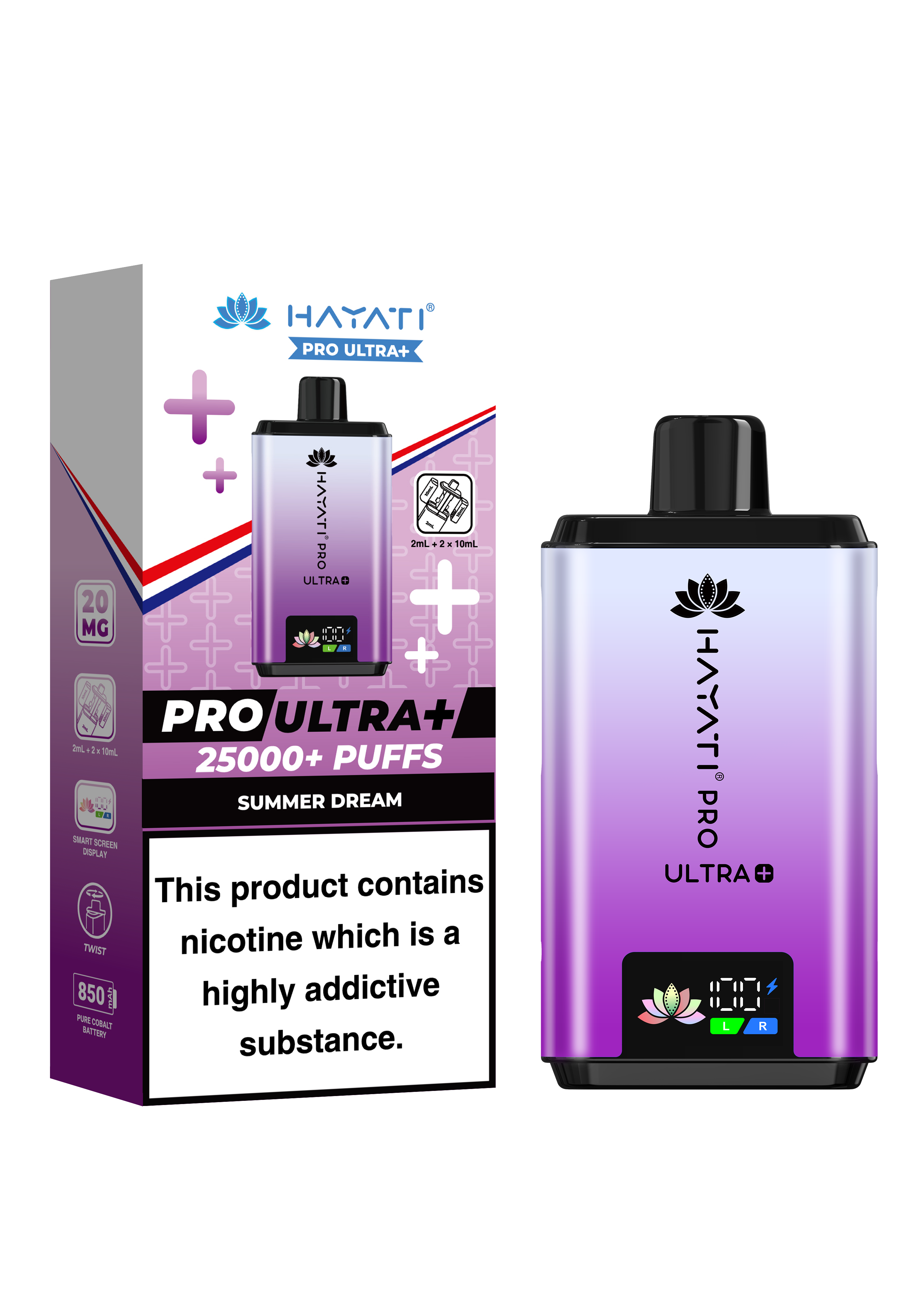 Hayati Pro Ultra Plus 25K prefilled pod kit rechargeable vape