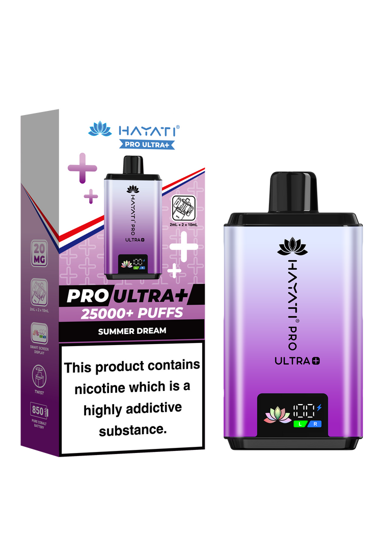 Hayati Pro Ultra Plus 25K prefilled pod kit rechargeable vape