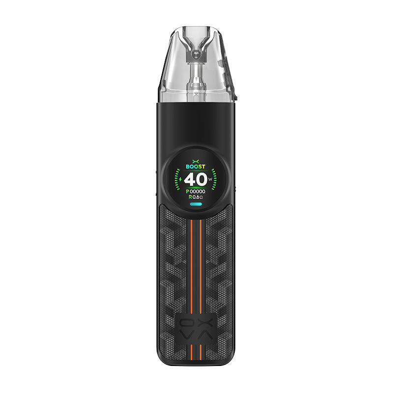 OXVA NeXLIM Pod Kit in Traction Black showing the 0.85-inch colour screen