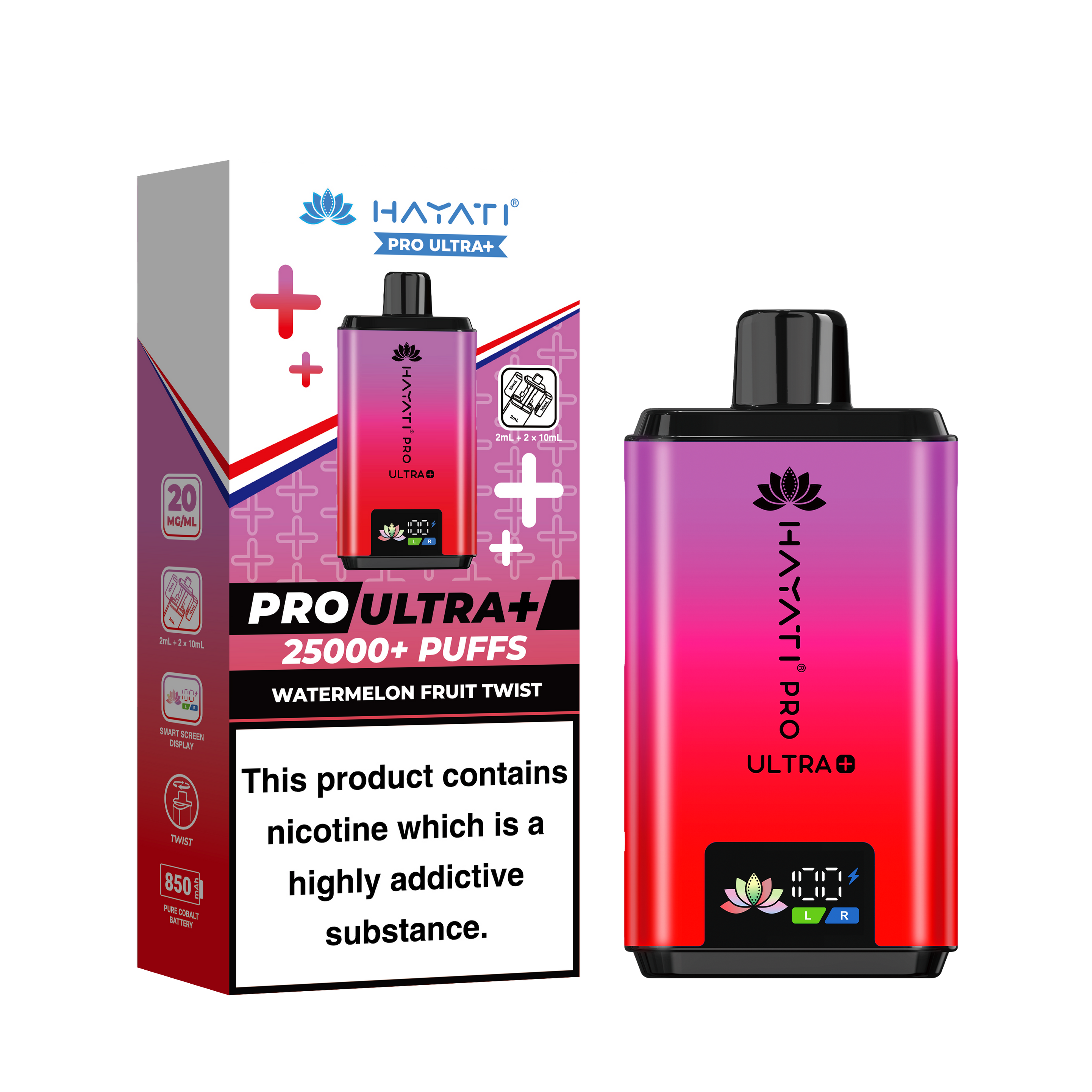 Hayati Pro Ultra Plus 25K prefilled pod kit rechargeable vape