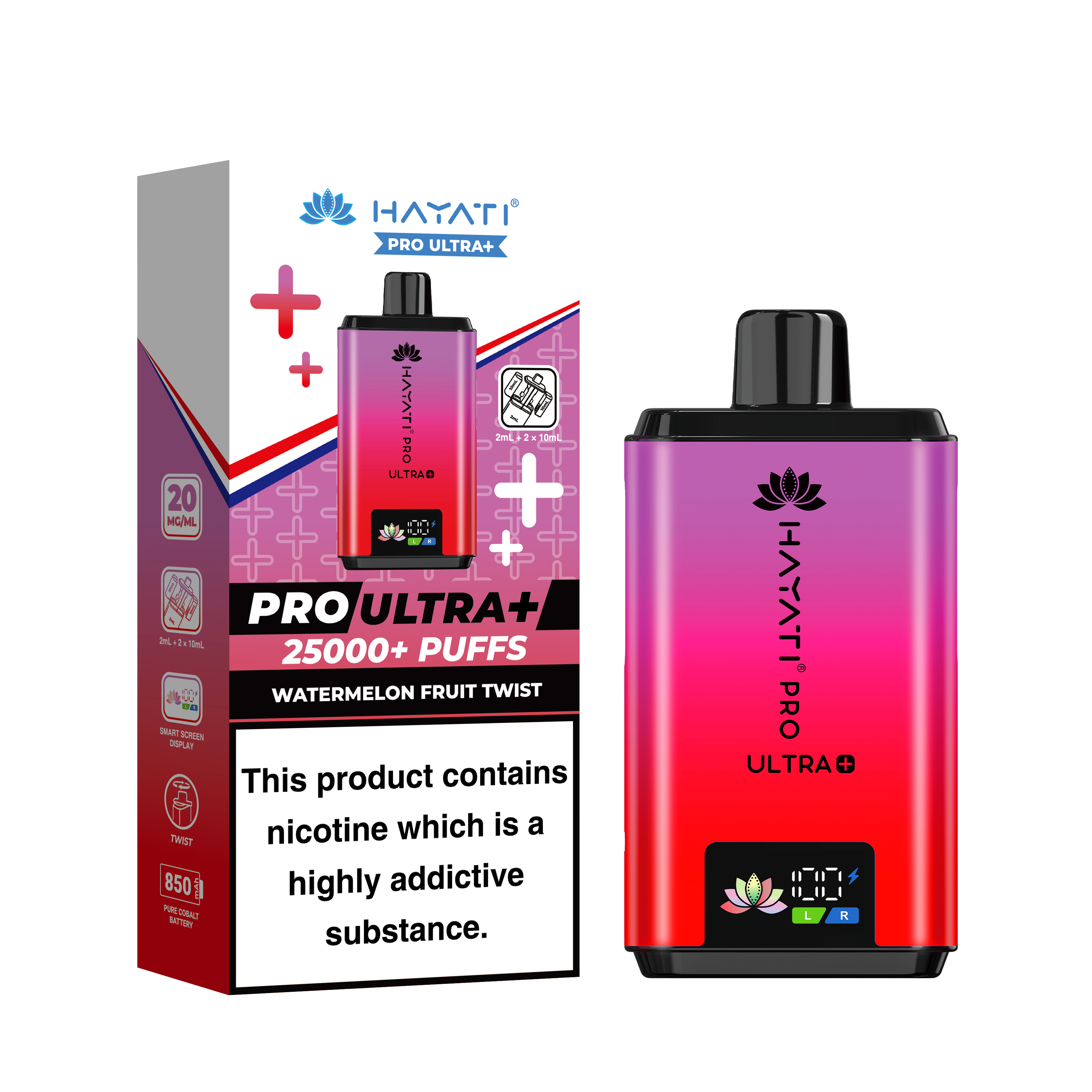 Hayati Pro Ultra Plus 25K prefilled pod kit rechargeable vape