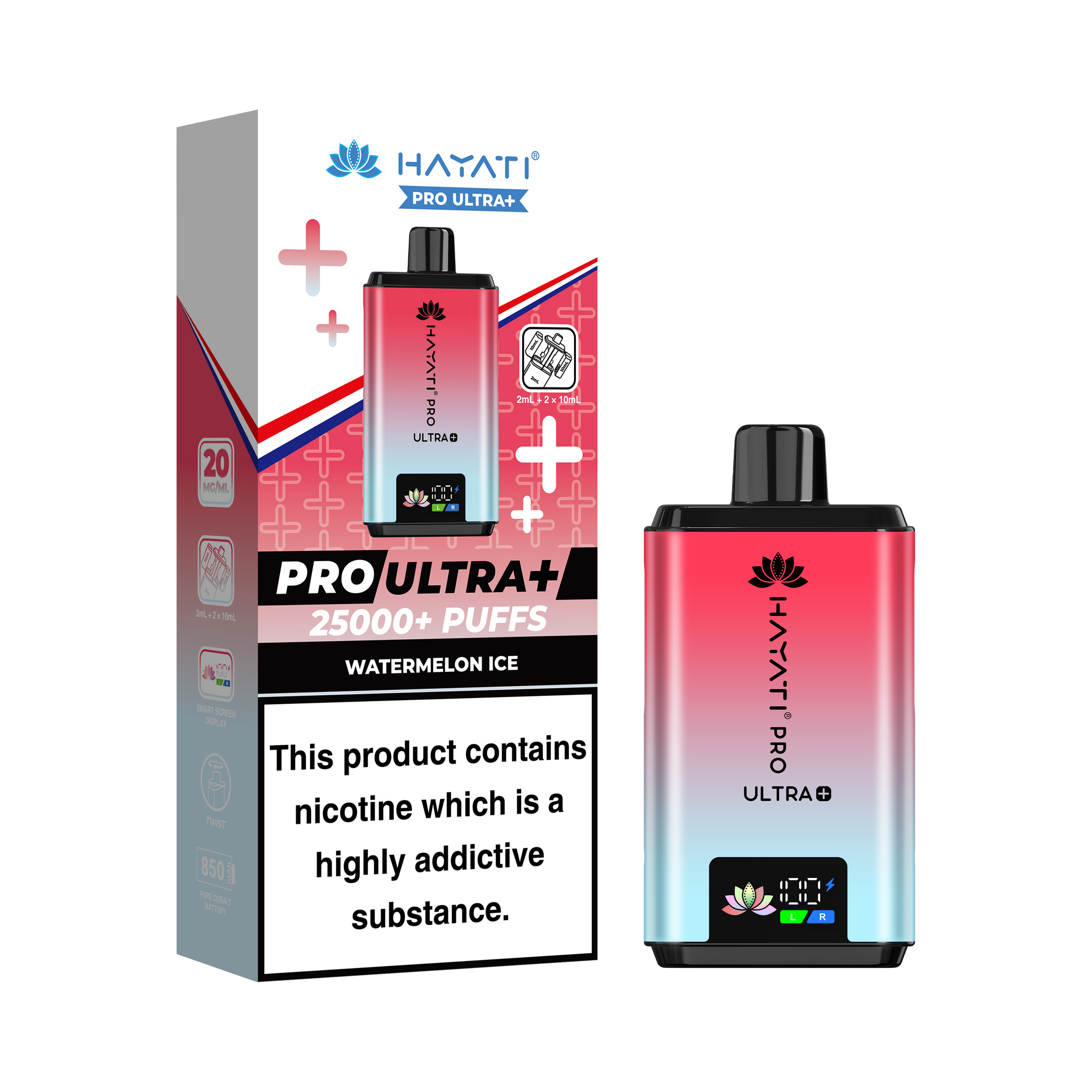 Hayati Pro Ultra Plus 25K prefilled pod kit rechargeable vape