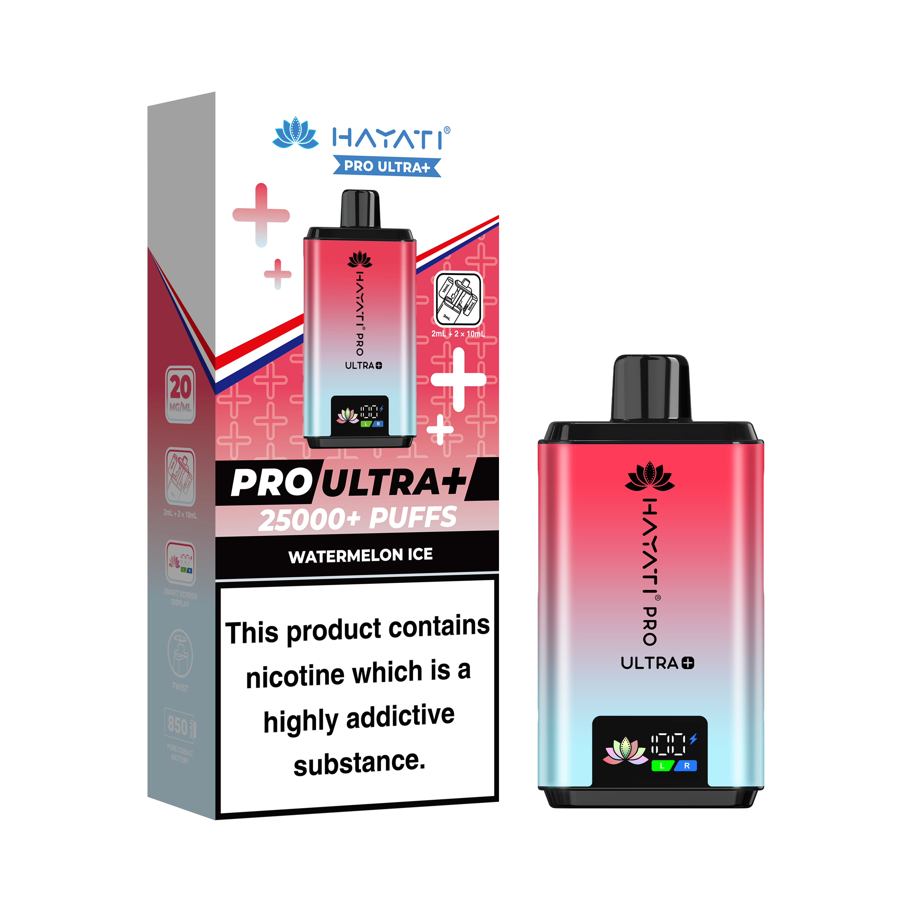 Hayati Pro Ultra Plus 25K prefilled pod kit rechargeable vape