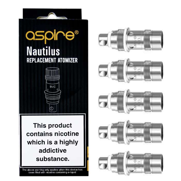 Aspire Nautilus BVC 0.7 / 1.6 / 1.8 Ohm Coil - Pack of 5