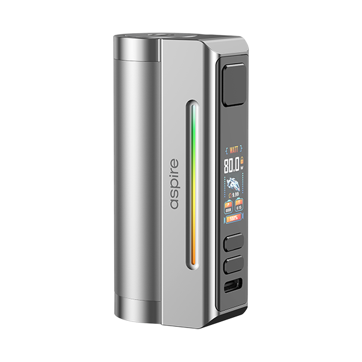 Aspire Zelos M80 Mod in Silver with universal 510 connection