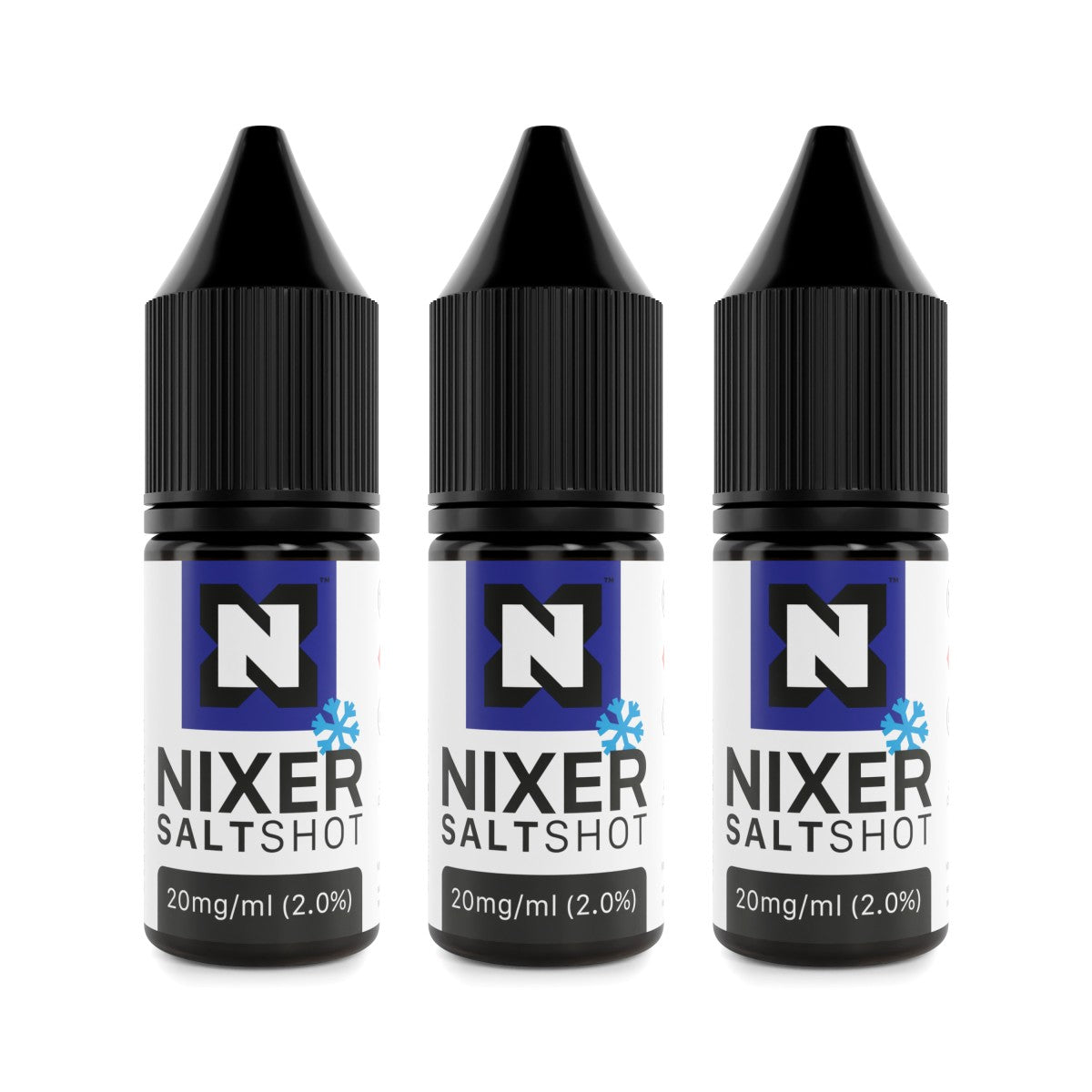 Nixer ICE Nic Salt Shot 20mg 10ml 50/50 bottles