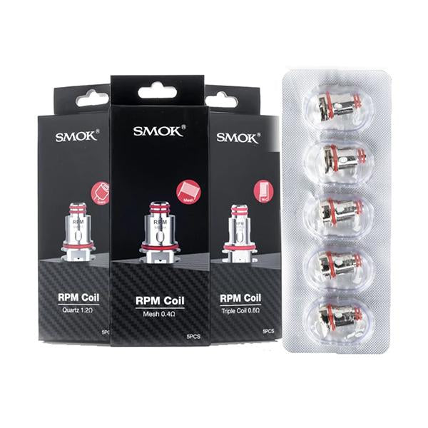 Smok RPM Coils - Mesh 0.8 / Triple 0.6 Ohm/ Mesh 0.4 Ohm/ Quartz 1.2 Ohm - Pack of 5